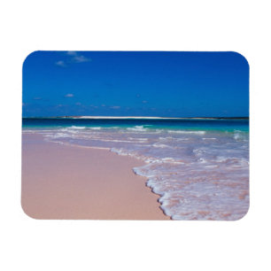 Magnet Flexible Plage de sable rose à Conch Bay, Cat Island,