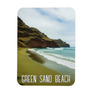 Magnet Flexible Plage de Sable Vert Voyage à Hawaï