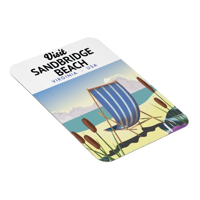 Magnet Flexible Plage de Sandbridge Virginie États-Unis, (Côté Droit)