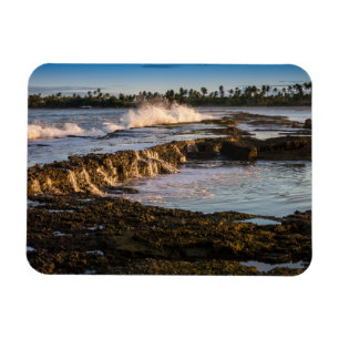 Magnet Flexible Plage de Tabuba : Vagues de rupture sur les récif