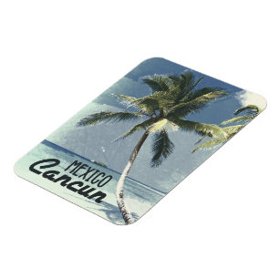 Magnet Flexible Plage de vacances Vintage voyage Cancun Mexique