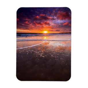 Magnet Flexible Plage D'État De Ventura Au Coucher Du Soleil