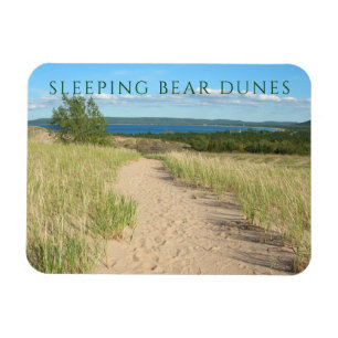 Magnet Flexible Plage Grass, Sable, Parcours de l'ours couché, Mic