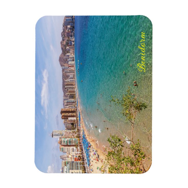 Magnet Flexible Plage Llevant, Benidorm, Costa Blanca, Espagne (Vertical)
