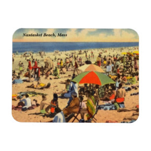 Magnet Flexible Plage vintage de Nantasket, Massachusetts