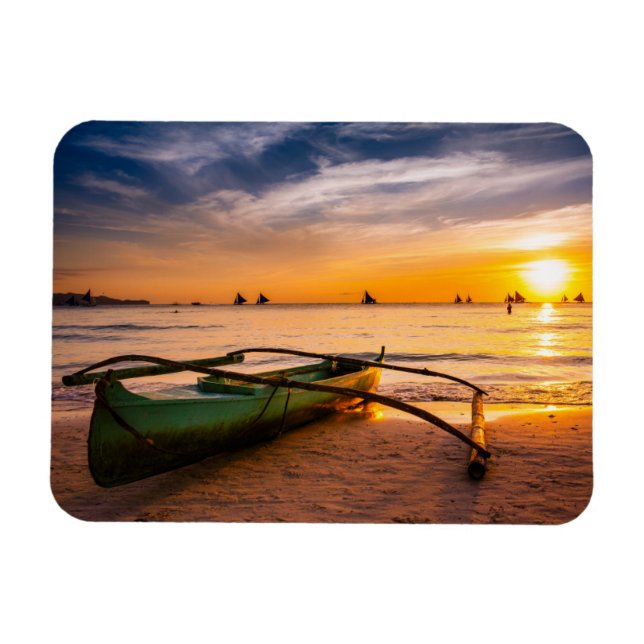 Magnet Flexible Plages tropicales | Boracay's White Beach (Horizontal)