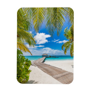Magnet Flexible Plages tropicales Jetty en bois des Maldives