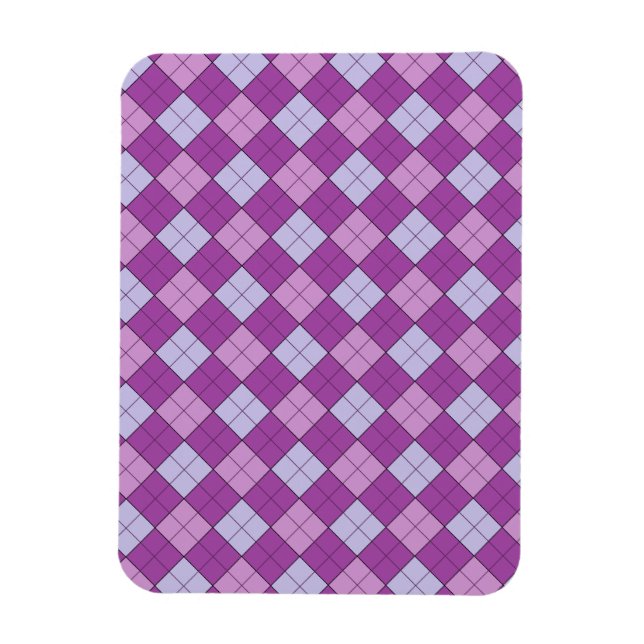 Magnet Flexible Plaid violet (Vertical)