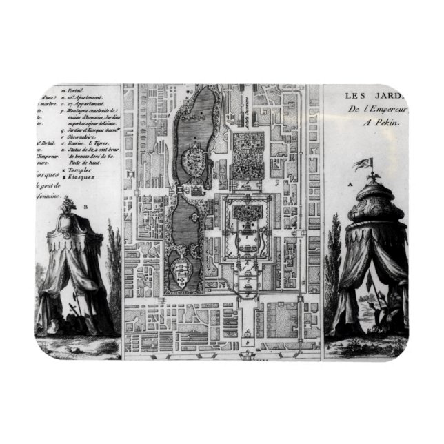 Magnet Flexible Plan des Jardins de l'Empereur de Pékin, de (Horizontal)