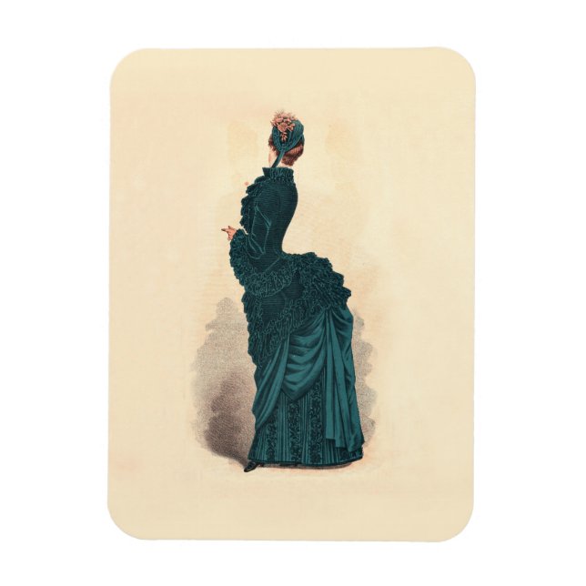 Magnet Flexible Planche de mode antique victorienne : Robe à tourn (Vertical)