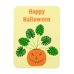 Magnet Flexible Plante Halloween Monstera en Citrouille personnali
