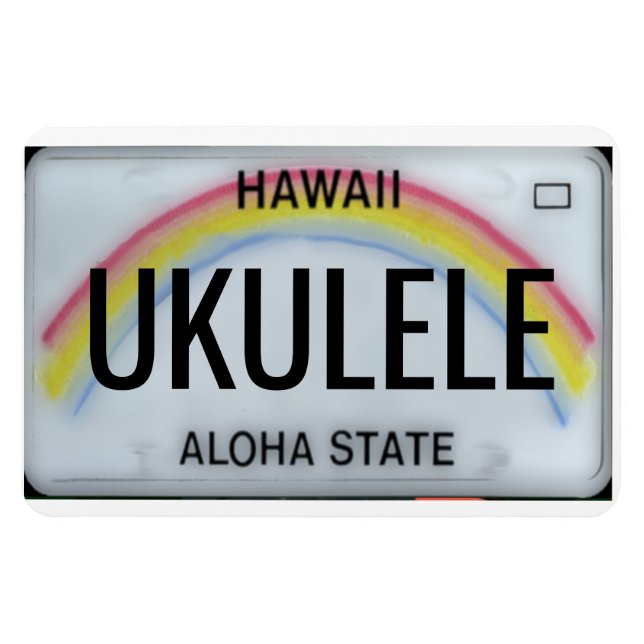 Magnet Flexible Plaque de licence Hawaii Rainbow Flexible (Horizontal)