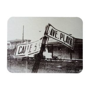 Magnet Flexible Plaque de rue noire et blanche