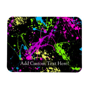 Magnet Flexible Plaque noire/néon personnalisée