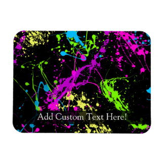 Magnet Flexible Plaque noire/néon personnalisée