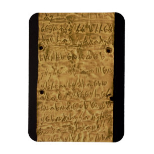 Magnet Flexible Plaque or avec inscription phénicienne, de Père No