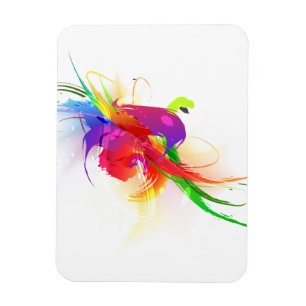 Magnet Flexible Plaques de peinture Abstraites Rainbow Lorikeet
