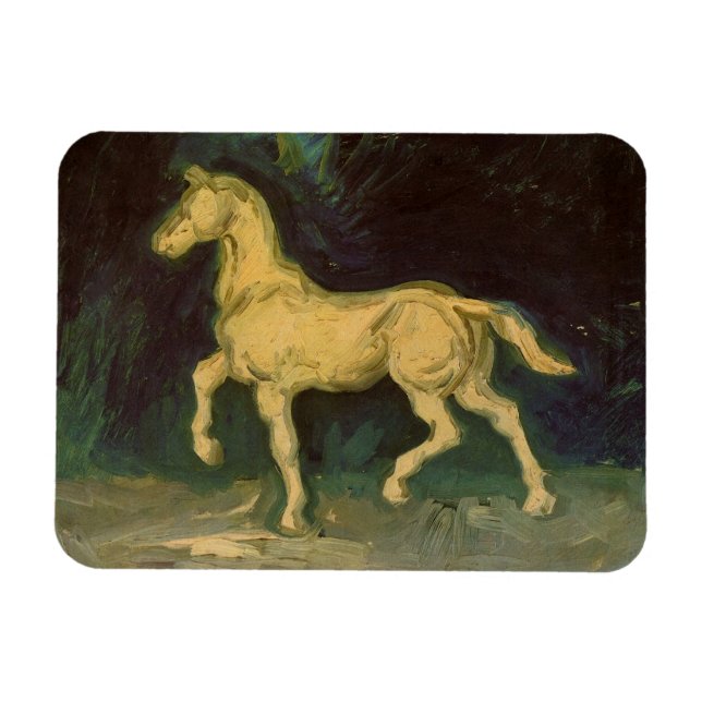 Magnet Flexible Plâtre Statuette d'un cheval par Vincent van Gogh (Horizontal)