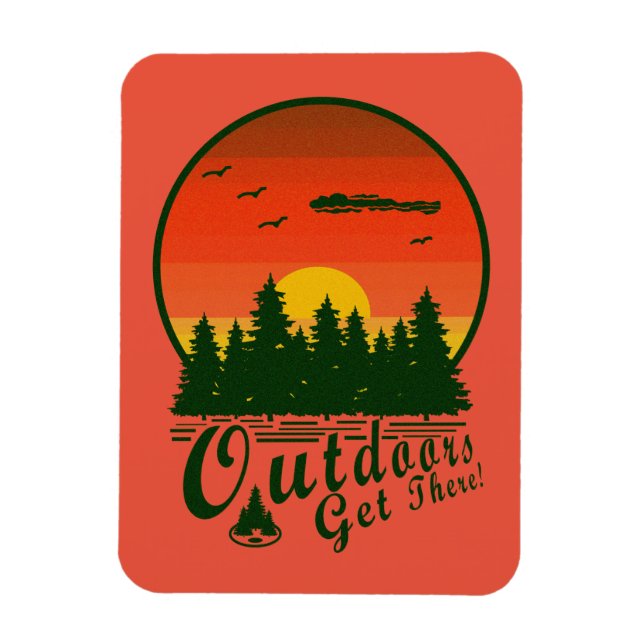 Magnet Flexible Plein air Y arriver Coucher de soleil (Vertical)