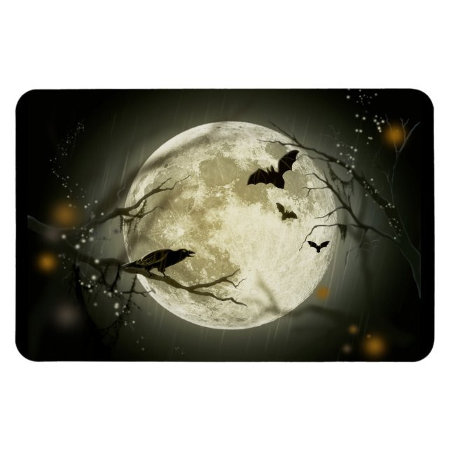 Magnet Flexible Pleine lune sur Halloween (Horizontal)