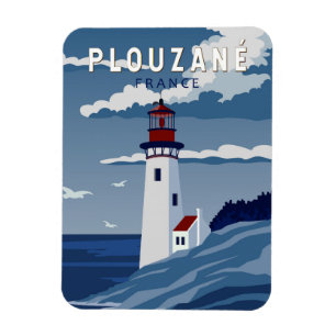 Magnet Flexible Plouzane France Travel Vintage Art