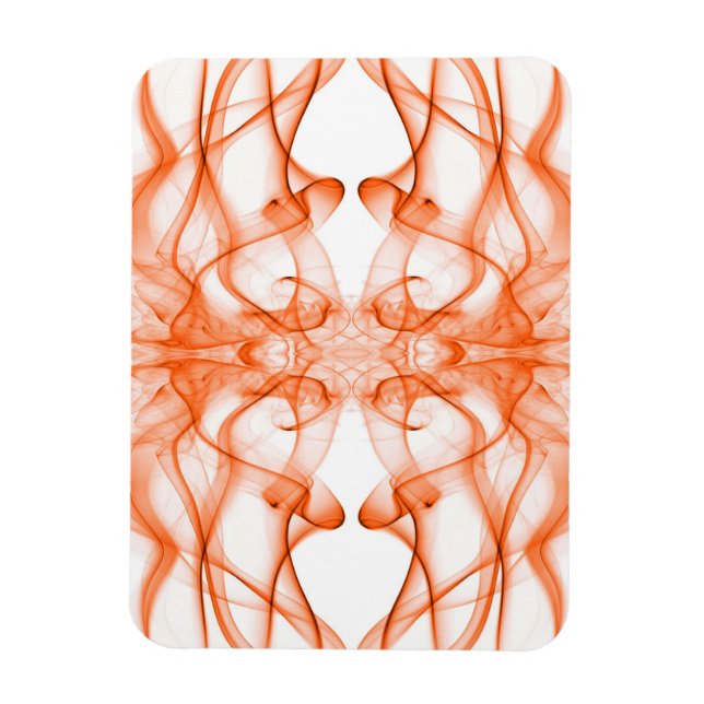 Magnet Flexible Plumes d'orange fumée sur blanc (Vertical)