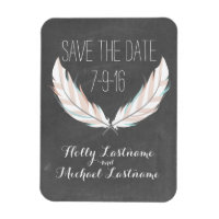 Plumes + Mariage en tableau noir Enregistrer la da