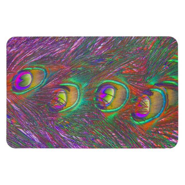 Magnet Flexible Plumes Peacock Tinsel de Noël (Horizontal)