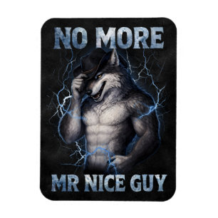 Magnet Flexible Plus de Monsieur Gentil Mec Drôle de Mème de Loup