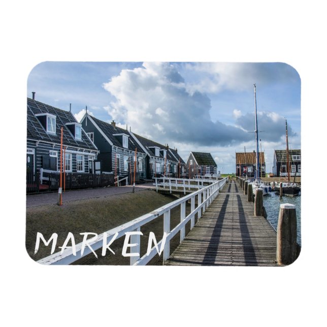 Magnet Flexible Poche en bois à Marken, Pays-Bas (Horizontal)