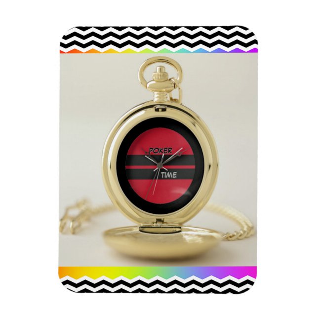 Magnet Flexible Pocket Watch Poker Time  Refrigerator  (Vertical)