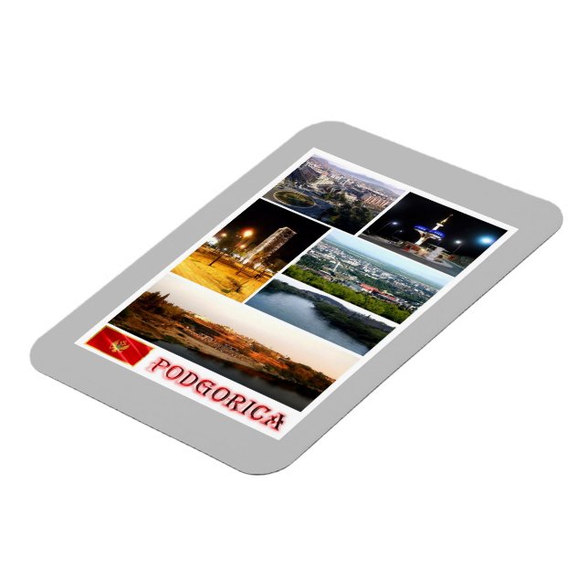 Magnet Flexible Podgorica - Monténégro - Mosaic - (Côté Gauche)