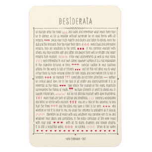 Magnet Flexible Poème Inspirateur Desiderata