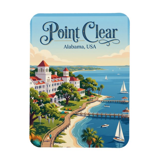 Magnet Flexible Point Clear Alabama (Vertical)