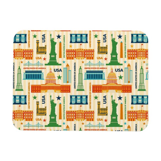 Magnet Flexible Points de repère des États-Unis d'Amérique (Horizontal)