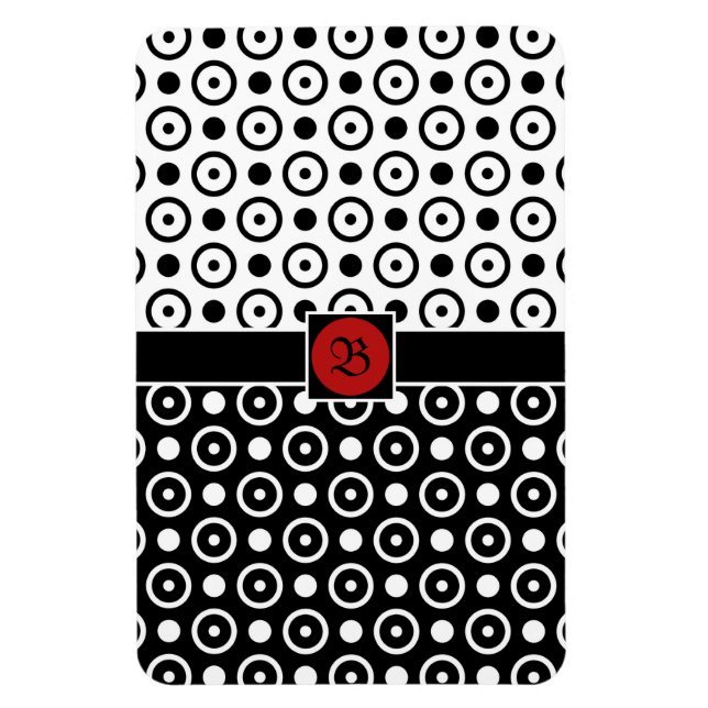 Magnet Flexible Points noirs et blancs élégants (Vertical)