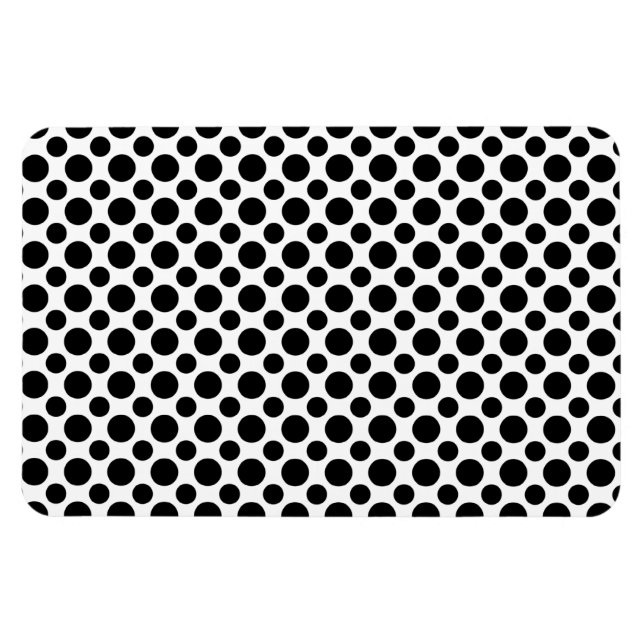 Magnet Flexible Points noirs et blancs grands et petits (Horizontal)