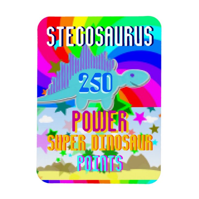 Magnet Flexible Points Stegosaurus 250 Power Super Dinosaur (Vertical)