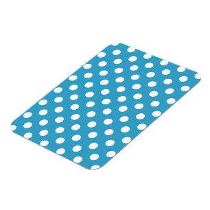 Magnet Flexible Pois blancs sur Arrière - plan bleu Peacock