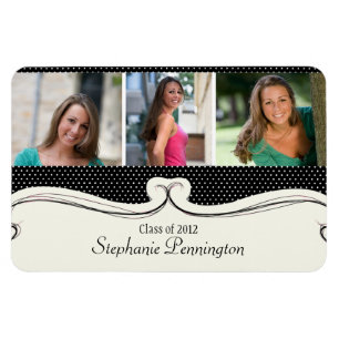 Magnet Flexible Pois noir point 3 photo magnétique de graduation p
