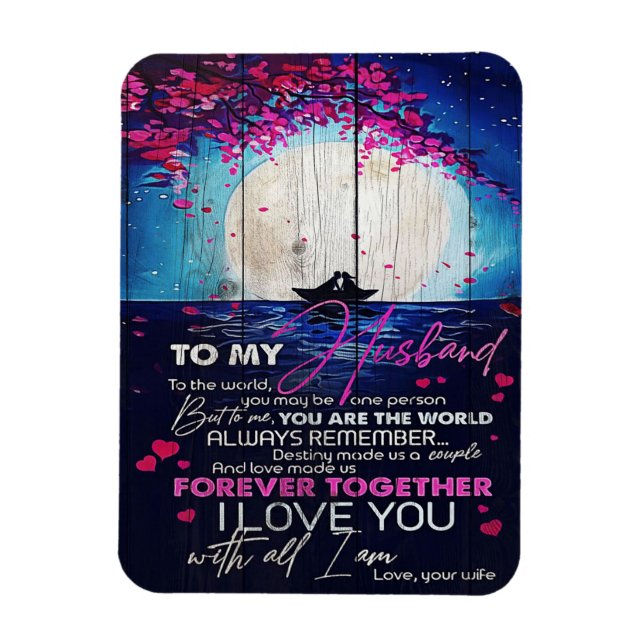 Magnet Flexible Poison de To My Husband Birthday | Letter to Husba (Vertical)