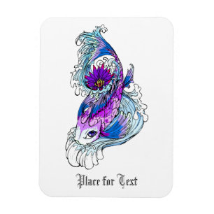 Magnet Flexible Poisson koi violet japonais cool