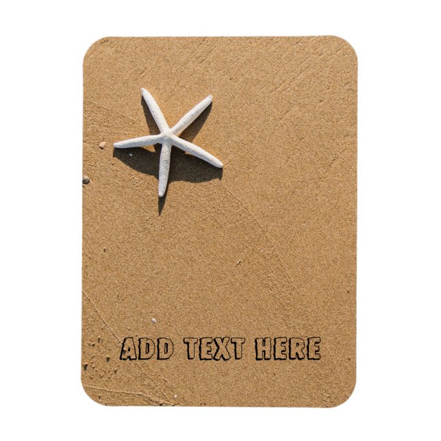 Magnet Flexible Poisson Starfish sur Sandy Beach (Vertical)