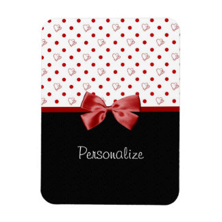 Magnet Flexible Poitrine rouge et noir poitrine avec nom
