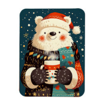Polar Bear with Hot Chocolate Mug