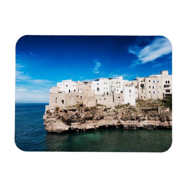 Magnet Flexible Polignano a Mare maisons sur une falaise dans les  (Horizontal)