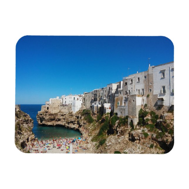 Magnet Flexible Polignano Mare Bari Italie architecte de la plage (Horizontal)