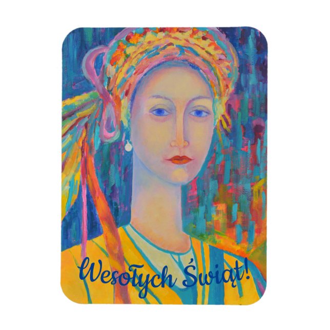 Magnet Flexible Pologne Joyeux Noël Wesołych Świąt cadeau (Vertical)