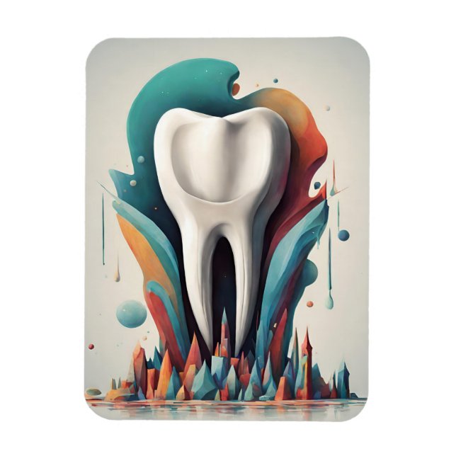Magnet Flexible Poly chromatic Tooth Art (Vertical)