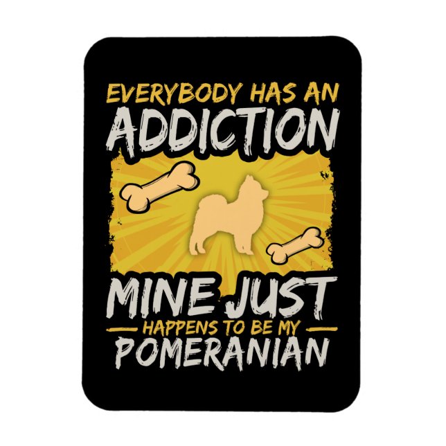 Magnet Flexible Pomeranian Funny Dog Addiction (Vertical)
